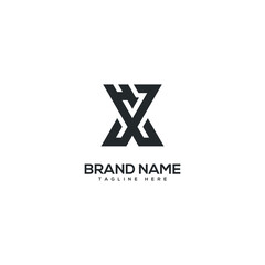 Fototapeta premium Alphabet XH HX letter logo design vector elements. Initials monogram icon.