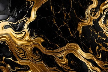 Gold abstract black marble background art paint pattern ink texture watercolor white fluid wall....