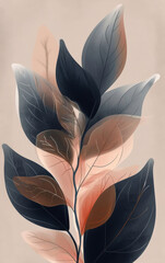 Generative AI image of , abstract flowers, HD,