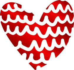 Set of red hearts symbols for love, wedding, valentine