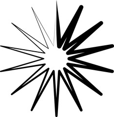 Obraz premium Stars icon collection. Geometric shape