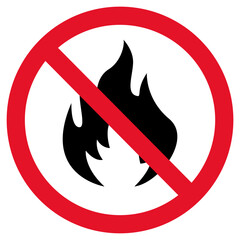 No bonfire icon. Informative icon