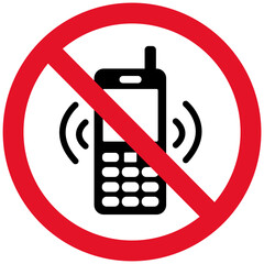Mobile phones are prohibited icon