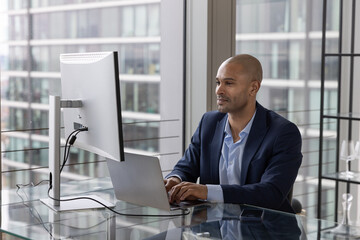 Successful businessman working in the financial industry