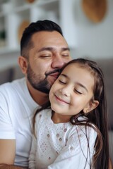 A Father's Love for His Daughter - Captured in a Heartfelt Moment. Fictional Character Created By Generated By Generated AI.