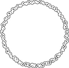 Circle frame drawing. Decoration for card, poster, banner