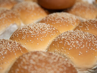 bread details with sesame