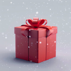 gift box with red ribbon