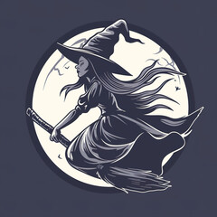 witch with a broom