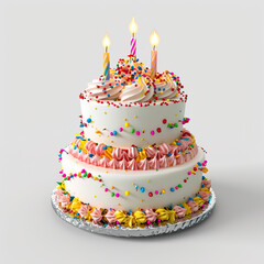 birthday cake with candles