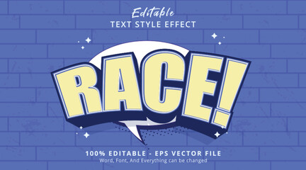 race comic text effect