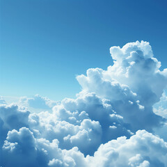 White clouds floating in the sky.