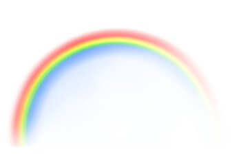 Colourful rainbow on transparent background. 