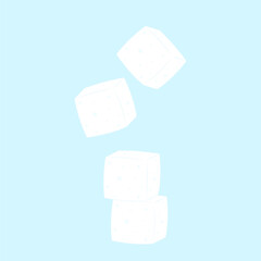Sugar bar for Cafe concept vector illustration. Sugar cube stack. Sugar cube cartoon vector.
