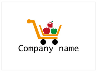 Groceries logo, icon, vector, template, isolate.