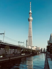 Obraz premium Tokyo Skytree, a broadcasting and observation tower in Sumida, Tokyo