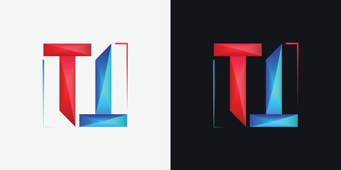 tt vector logo icon with gradient colors