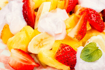 Summer fruit dessert.