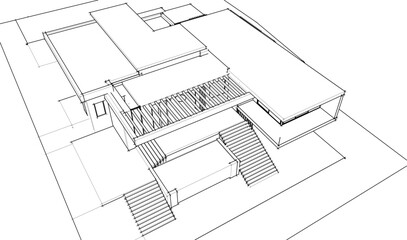 architectural sketch of house