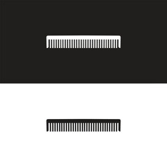 A plastic comb for styling and combing hair flat vector icon for apps and websites