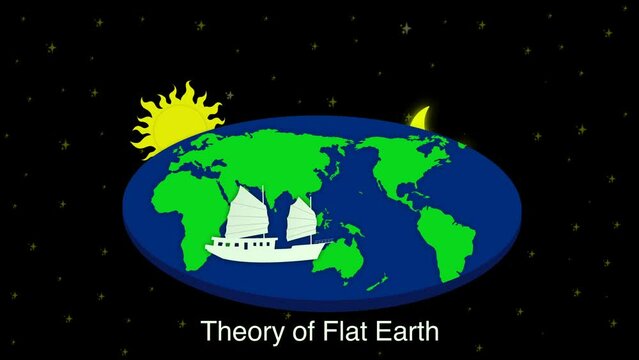 Flat Earth in cosmos, flat Earth slowly rotating in space, A Flat Earth model, Flat Earth Conspiracy Sun and Moon Model, Sail away from Earth because the Earth is flat, flat earth theory