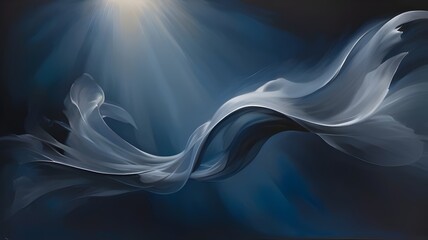 3-D , Abstract Background , Glowing ethereal wisps of light across white canvas 

