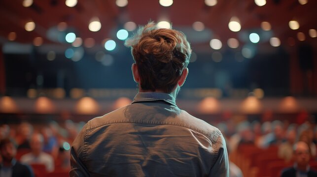 Speaker Back View at Conference