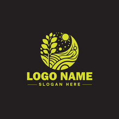 Environmental logo ecologic green nature farm business logo icon editable vector