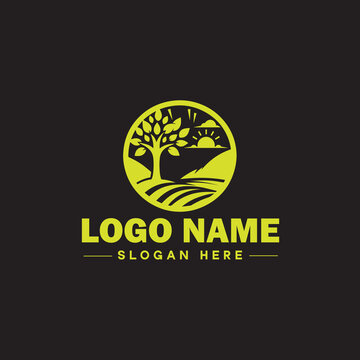  Environmental logo ecologic green nature farm business logo icon editable vector