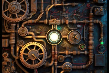 Fototapeta premium Technological theme background