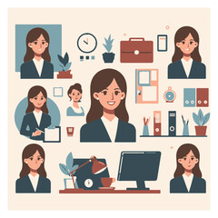 lady office illustration
