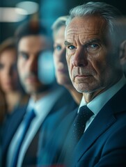 Group of Men in Suits and Ties Sitting Together
