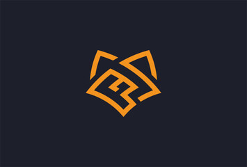 Obraz premium Initial F Fox head logo design template element. vector illustration