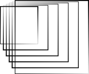 Square blend out line. Graphic design elements