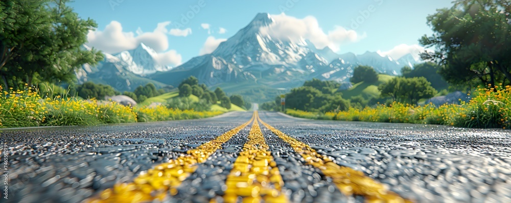 Canvas Prints road in the mountains