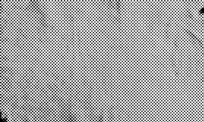 Realistic Dotted Halftone Retro Paper Sheet Print Abstract Grunge Distressed Texture Vector Filter with Transparent Background Grayscale