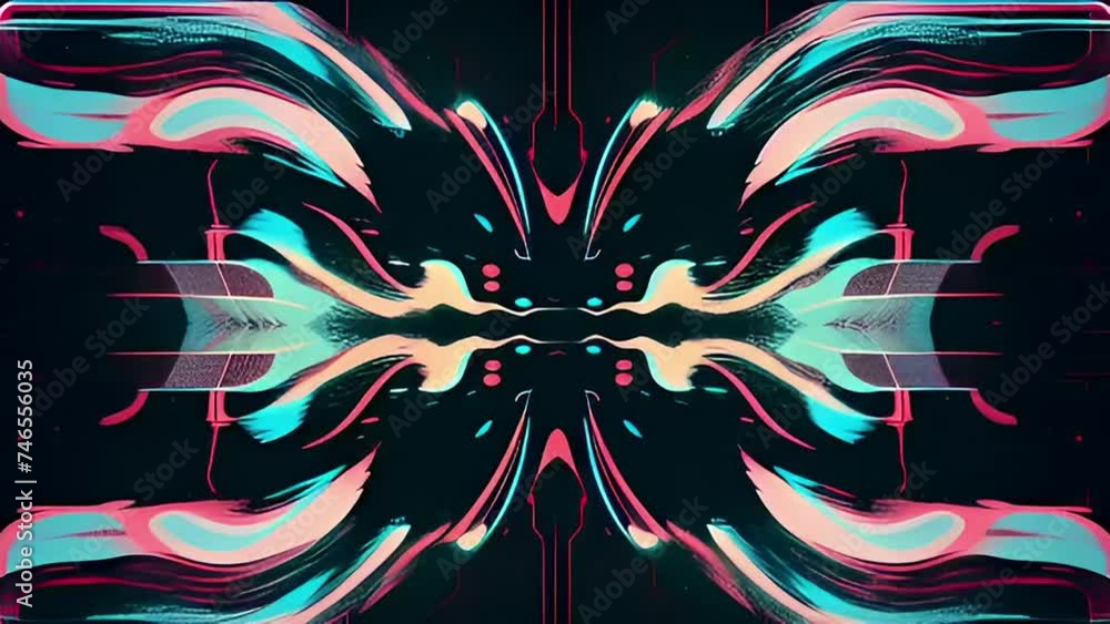 Poster abstract background neon gradient calming rhytm with looping motion