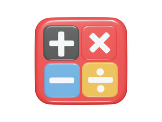 Obraz premium Calculator icon 3d icon illustration