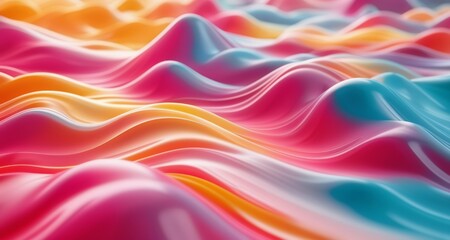  Vibrant abstract waves, perfect for a lively background - obrazy, fototapety, plakaty