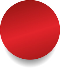 Red paper circle and shadow. Element for design