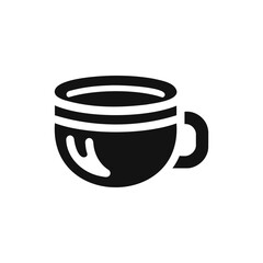 Cup flat icon. Cup outline pictogram.
