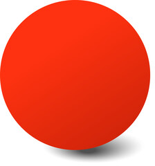 Red paper circle and shadow. Element for design