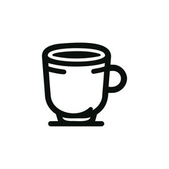 Cup flat icon. Cup outline pictogram.