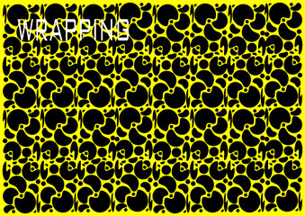 Gift wrap with beautiful curved and colored motifs