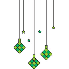 Ketupat Hanging Decoration with Star