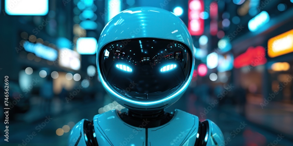 Poster innovative robotics. shaping the future of technology and science fiction. conceptualizing futuristi