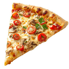 Pizza slice on a Transparent Background.