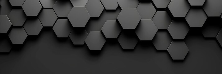 Vibrant 3d abstract background in bright black and grey tones for design projects