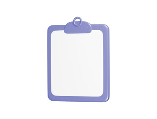 Clip board icon 3d render illustration