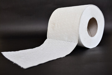 Toilet Paper on Black BackToilet Paper on Black Backgroundground